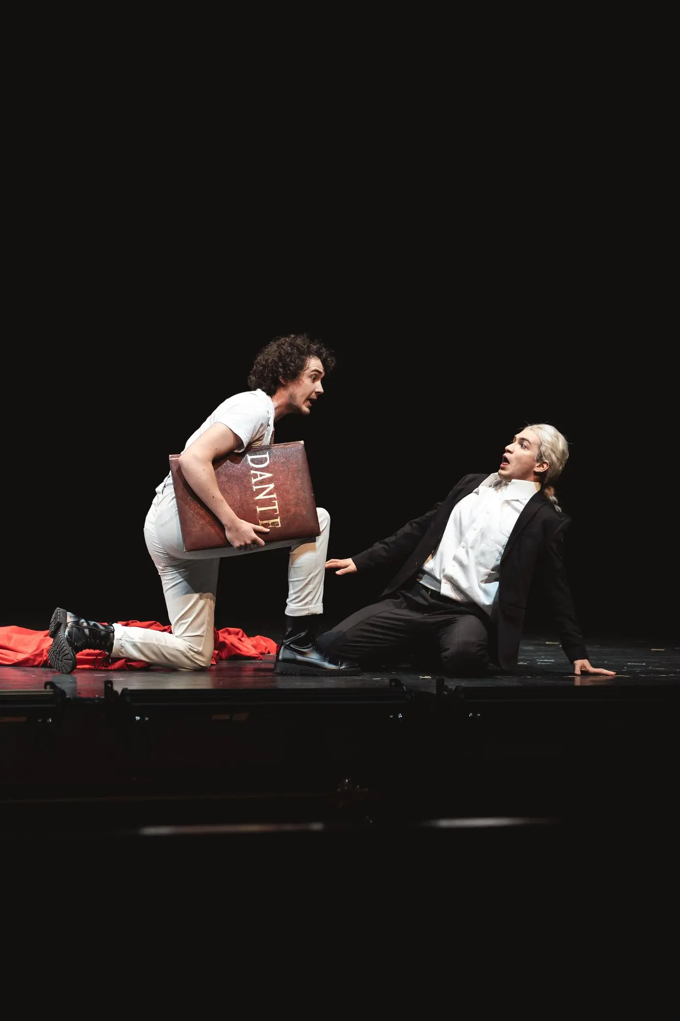 Baritone Biran Özgür Sariyer as Ser Matteo del Sarto in Arlecchino, HMT Leipzig