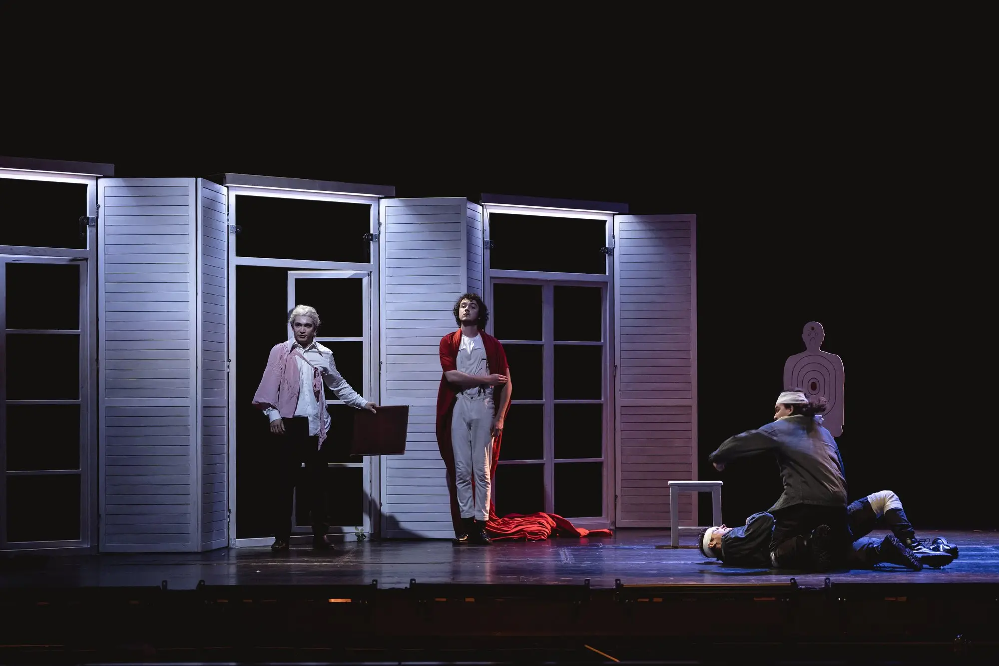 Baritone Biran Özgür Sariyer as Ser Matteo del Sarto in Arlecchino, HMT Leipzig
