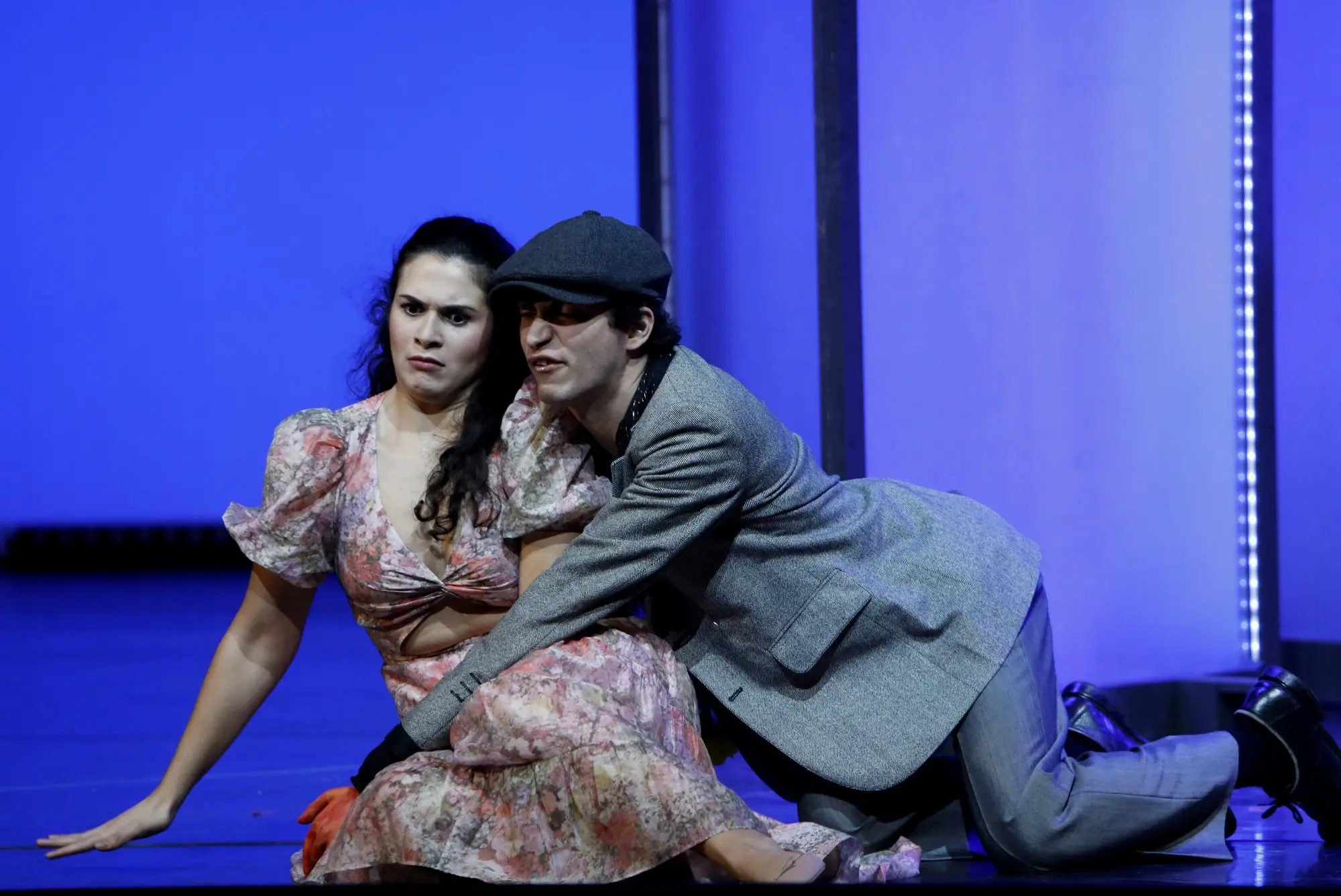 Baritone Biran Özgür Sariyer as John Styx in Orpheus in der Unterwelt, Folkwang University of the Arts, Essen