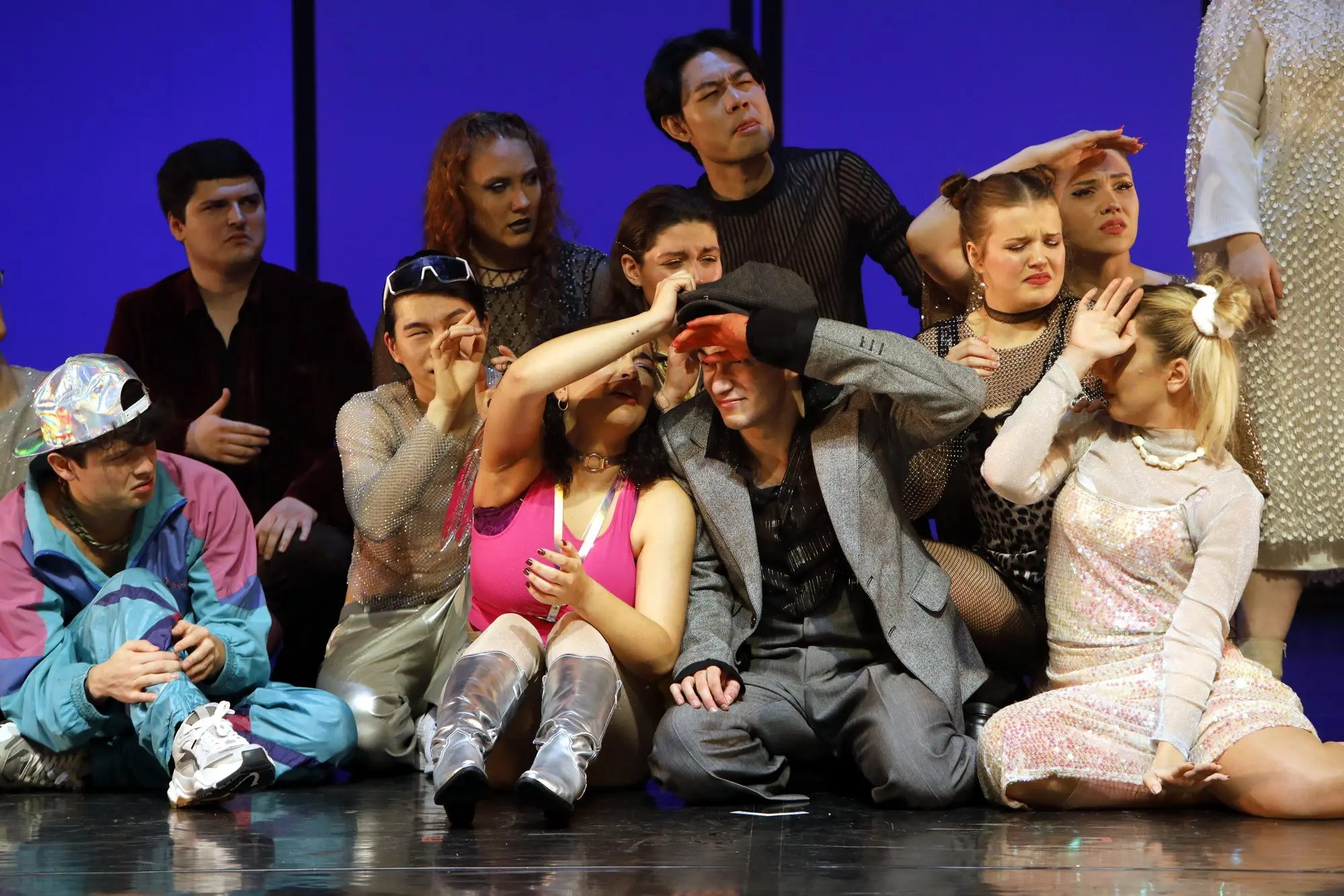 Baritone Biran Özgür Sariyer as John Styx in Orpheus in der Unterwelt, Folkwang University of the Arts, Essen